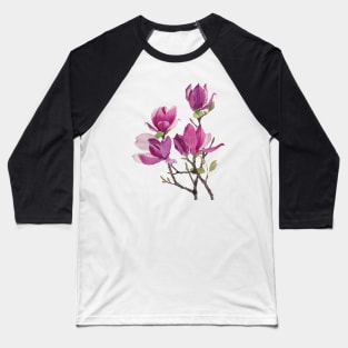 Watercolor magnolia Baseball T-Shirt